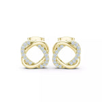 Load image into Gallery viewer, 18K Gold Diamond Knot Stud Earrings – VS2 Diamonds, 0.26ct (11mm)