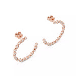 Load image into Gallery viewer, 18K Gold Diamond Open Hoop Earrings β Marquise & Round Design (0.18ct, 26mm)