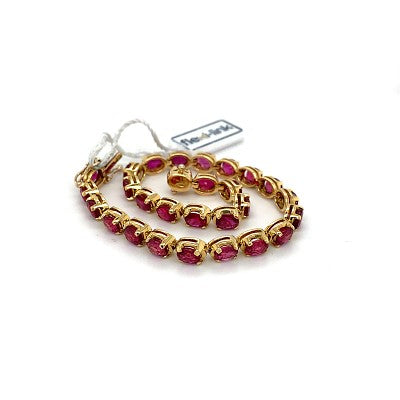 V203/R/1221921c OVAL RUBY FLEXI-LINK BRACELET R10.68ct