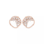 Load image into Gallery viewer, 18K Gold Cluster Diamond Stud Earrings – VS2 Diamonds, 0.38ct (12mm)
