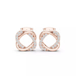 Load image into Gallery viewer, 18K Gold Diamond Knot Stud Earrings – VS2 Diamonds, 0.26ct (11mm)
