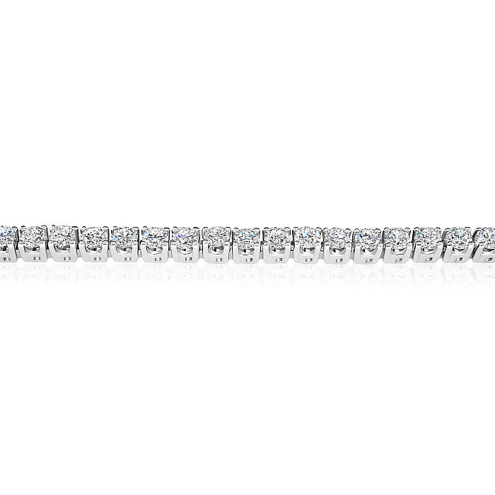 Finesse 4 Claw Diamond Tennis Bracelet 18ct White Gold