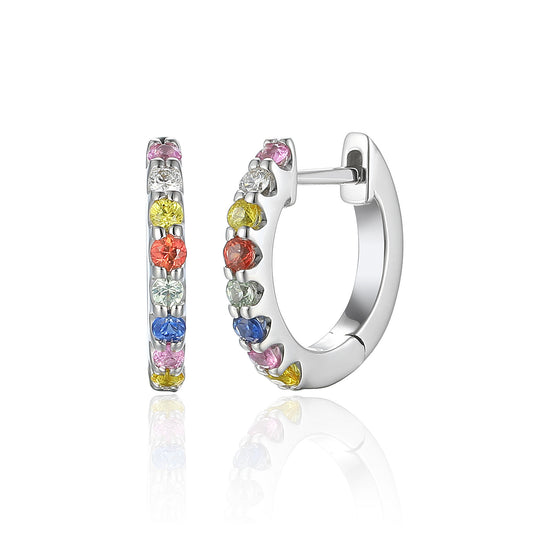 Micro Set Multi Colour Fancy Sapphire earrings