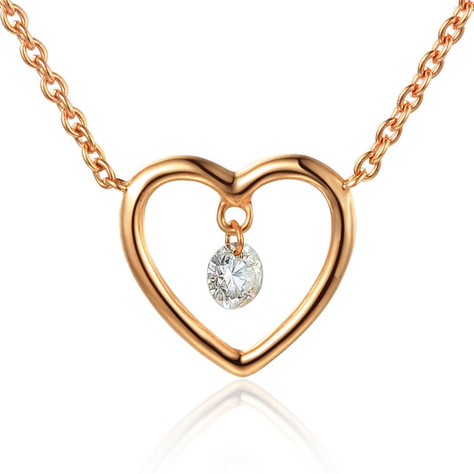 Round Brilliant Cut Diamond HearI pendant