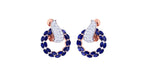 Load image into Gallery viewer, Women Studs Earrings 18k Gold natural sapphire and natural diamonds
