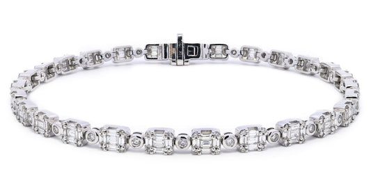 Baguette diamonds bracelet