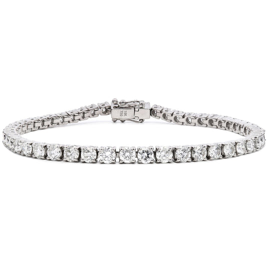 Finesse 4 Claw Diamond Tennis Bracelet 18ct White Gold