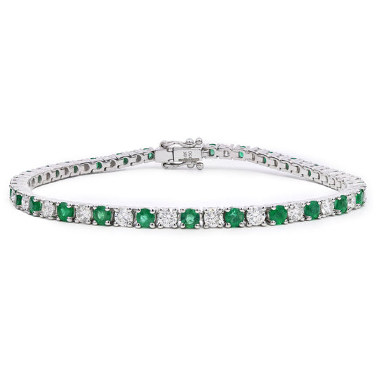 emeralds and diamonds bracelet