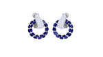 Load image into Gallery viewer, Women Studs Earrings 18k Gold natural sapphire and natural diamonds
