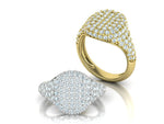 Load image into Gallery viewer, Womens Diamond Signet Ring 18k Gold Signet Ring natural diamonds 1.35ct VS2 G-H Colour
