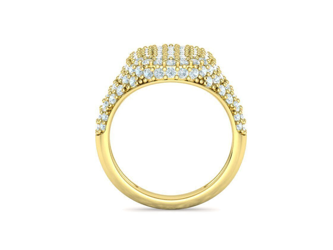 Womens Diamond Signet Ring 18k Gold Signet Ring natural diamonds 1.35ct VS2 G-H Colour