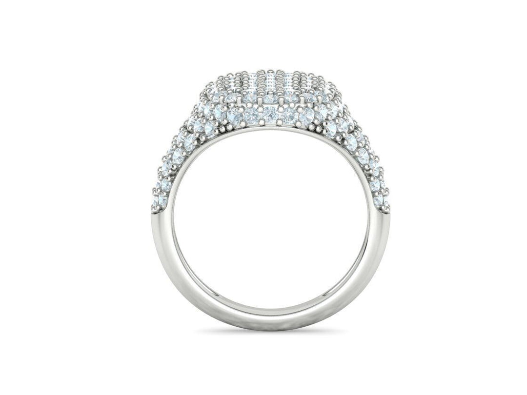 Womens Diamond Signet Ring 18k Gold Signet Ring natural diamonds 1.35ct VS2 G-H Colour