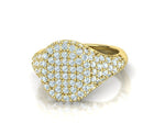 Load image into Gallery viewer, Womens Diamond Signet Ring 18k Gold Signet Ring natural diamonds 1.35ct VS2 G-H Colour
