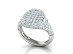 Load image into Gallery viewer, Womens Diamond Signet Ring 18k Gold Signet Ring natural diamonds 1.35ct VS2 G-H Colour
