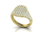 Load image into Gallery viewer, Womens Diamond Signet Ring 18k Gold Signet Ring natural diamonds 1.35ct VS2 G-H Colour
