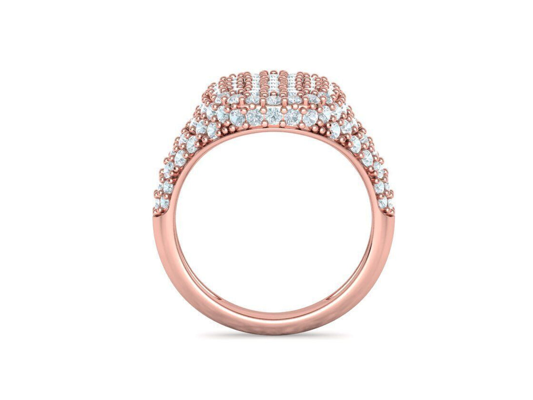 Womens Diamond Signet Ring 18k Gold Signet Ring natural diamonds 1.35ct VS2 G-H Colour