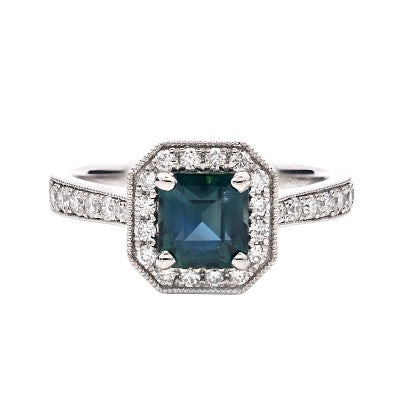 TE92457/EC-TE SA/43814C- TEAL S-1.02ct D-0.34ct