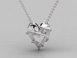 Load image into Gallery viewer, 18K Gold Heart Diamond Pendant Necklace – 0.025 ct
