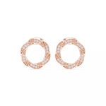 Load image into Gallery viewer, 18K Gold Swirl Diamond Stud Earrings – VS2 Diamonds, 0.38ct (15mm)
