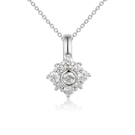 9 stone diamonds pendant