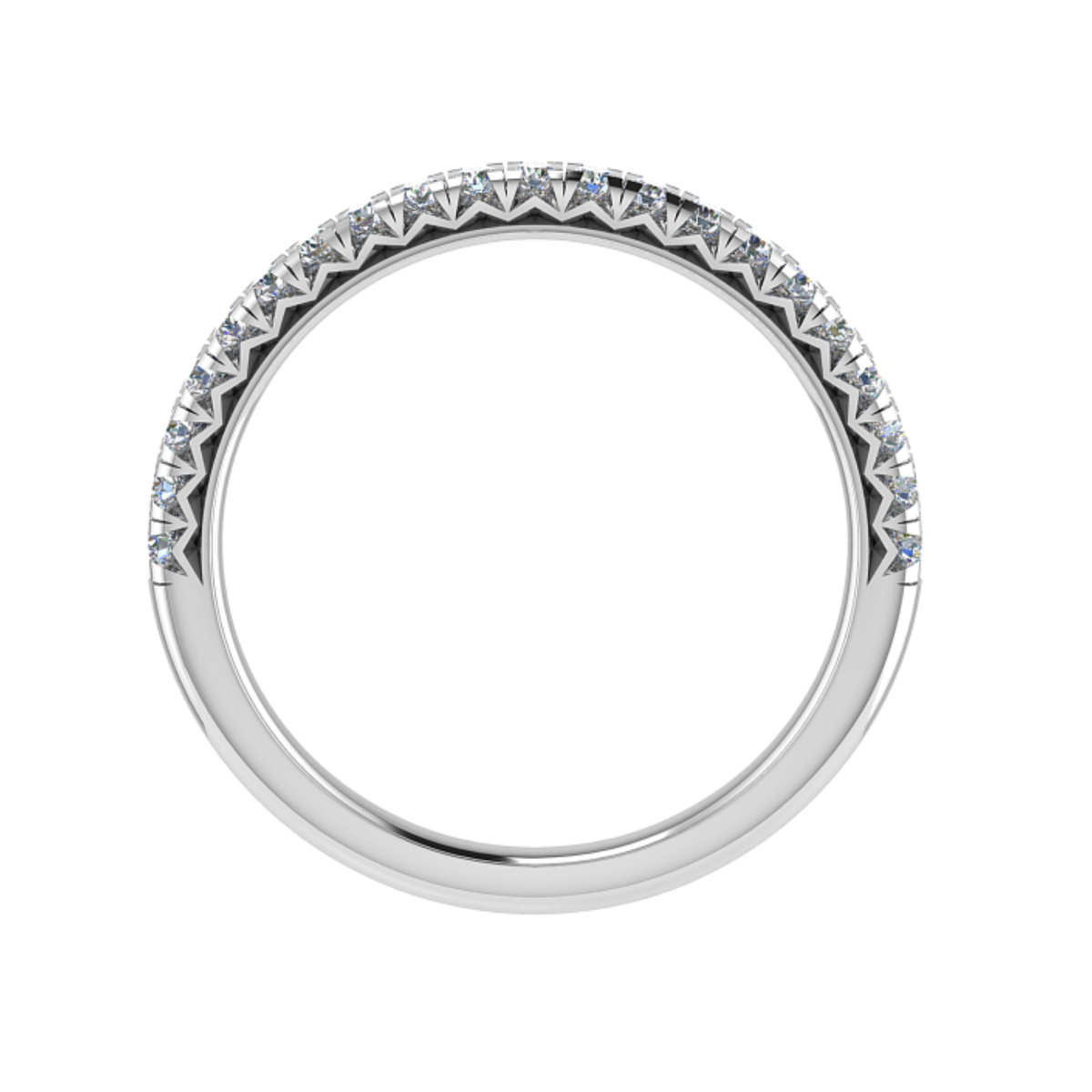 18k gold diamond half eternity ring – 0