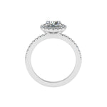 Load image into Gallery viewer, 18K Gold Round Halo Twist Diamond Engagement Ring – 1.00ct VS2 G-H, 0.32ct Shoulders
