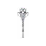 Load image into Gallery viewer, 18K Gold Round Halo Twist Diamond Engagement Ring – 1.00ct VS2 G-H, 0.32ct Shoulders
