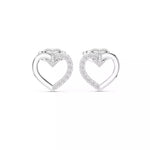 Load image into Gallery viewer, 18K Gold Diamond Heart Stud Earrings – VS2 Diamonds, 0.12ct (9mm)
