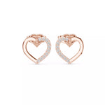 Load image into Gallery viewer, 18K Gold Diamond Heart Stud Earrings – VS2 Diamonds, 0.12ct (9mm)
